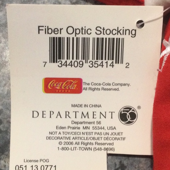 NWT🎄Coca-Cola fiber optic Christmas stocking vintage 2006. 75th anniversary - Picture 12 of 14